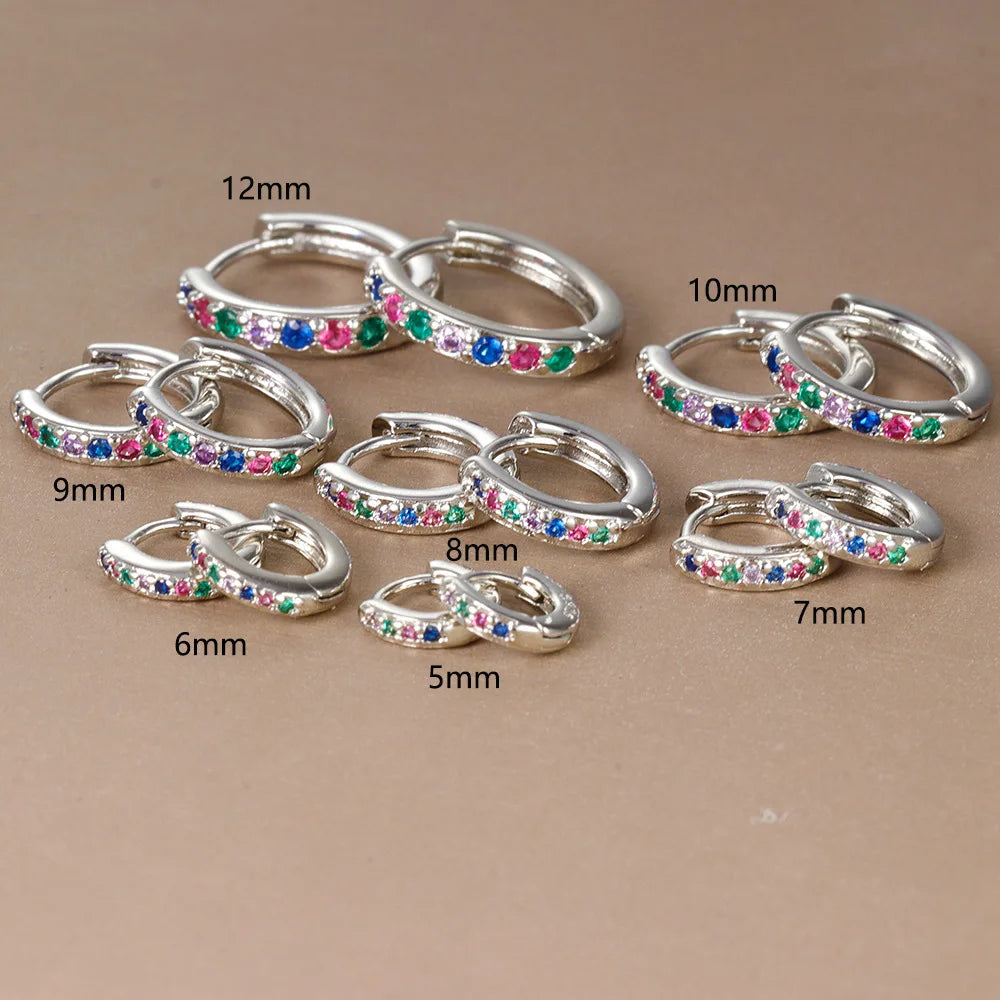 Crystal Zirconia Huggie Earrings