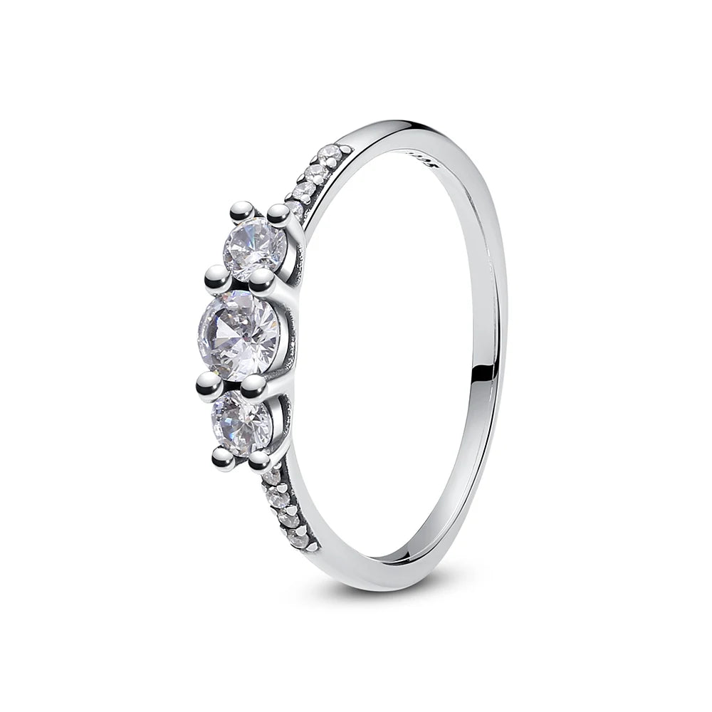 925 Sterling Silver Pavé Heart Ring
