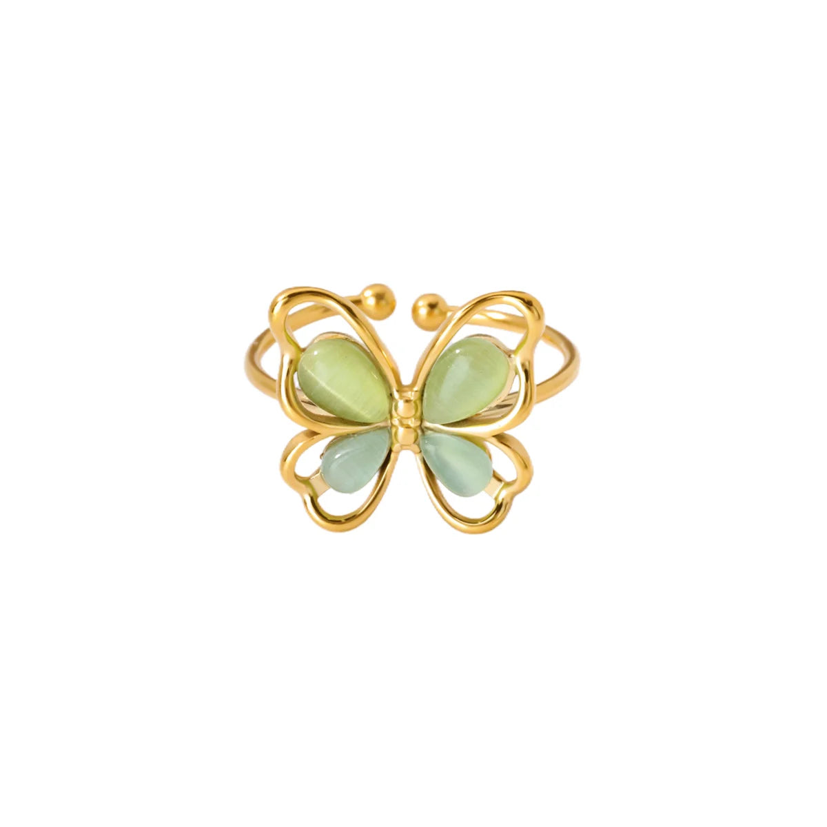 Golden Butterfly Open Ring