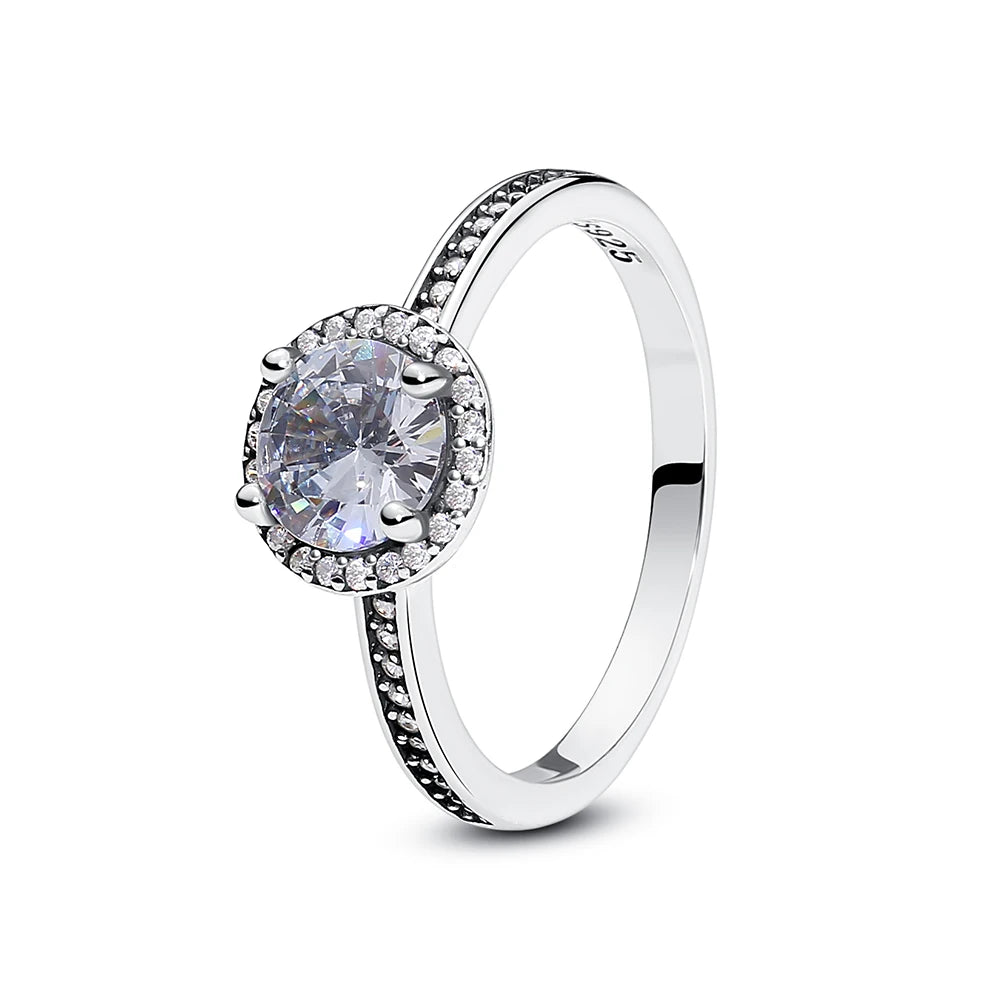 925 Sterling Silver Pavé Heart Ring