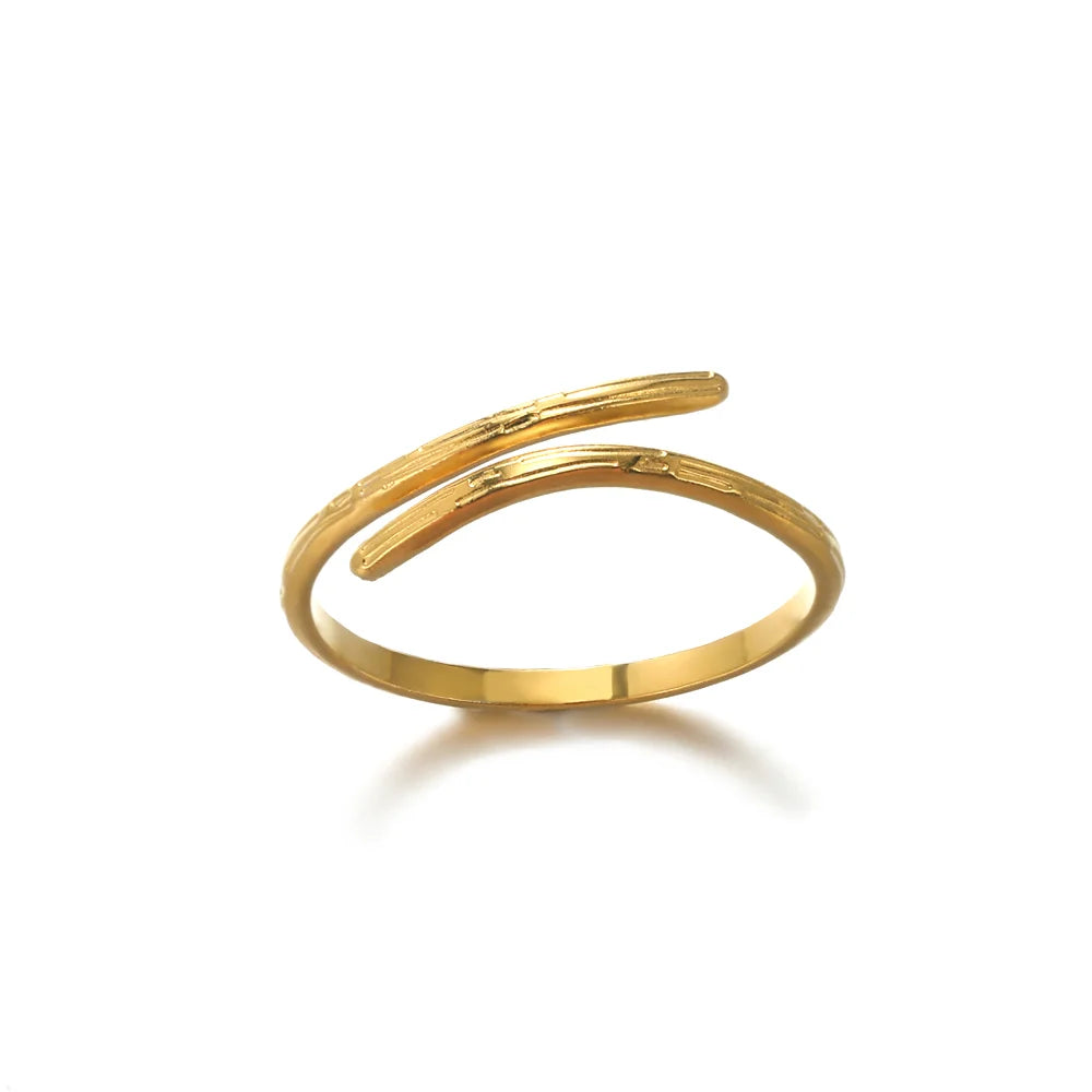Golden Geometry Open Ring