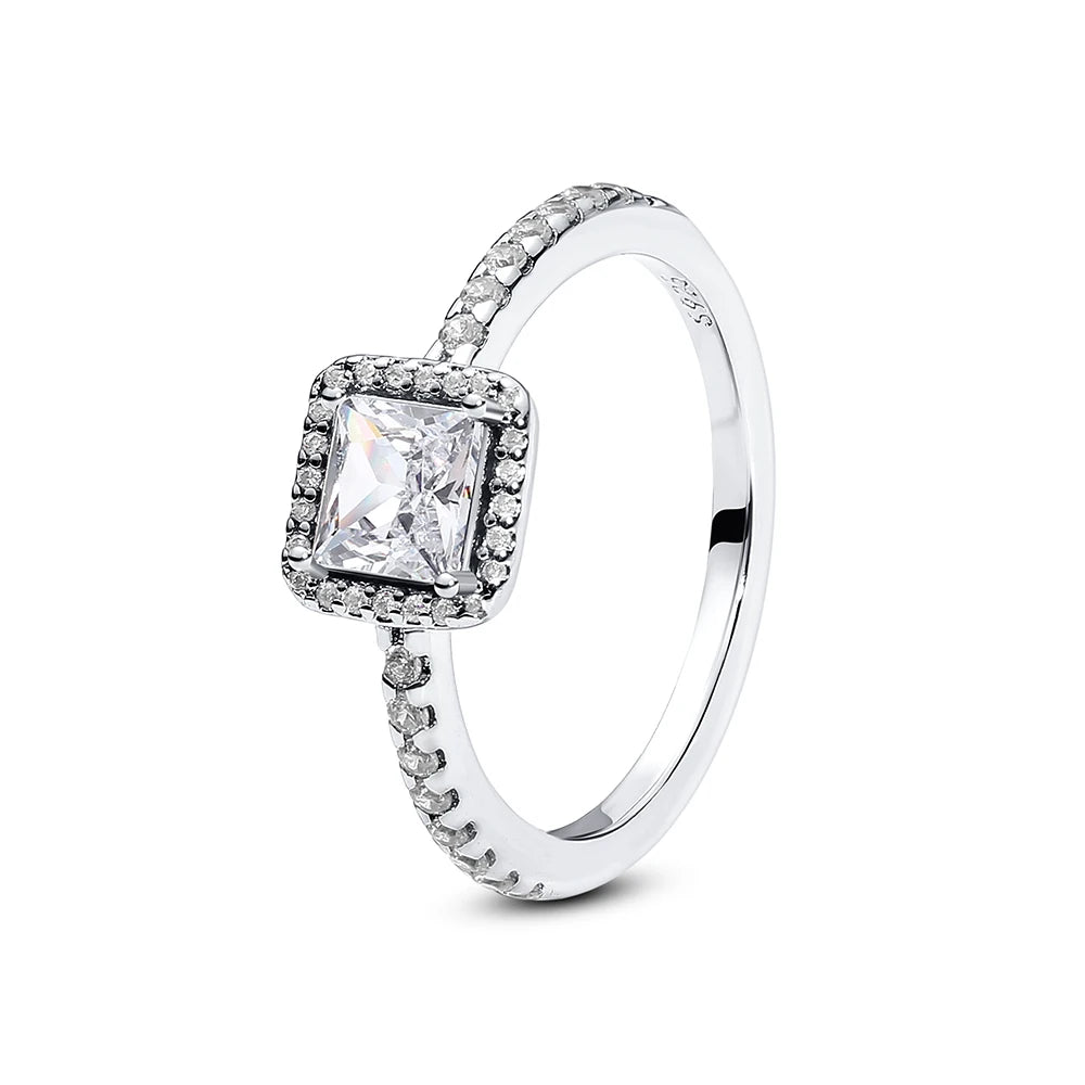 925 Sterling Silver Pavé Heart Ring