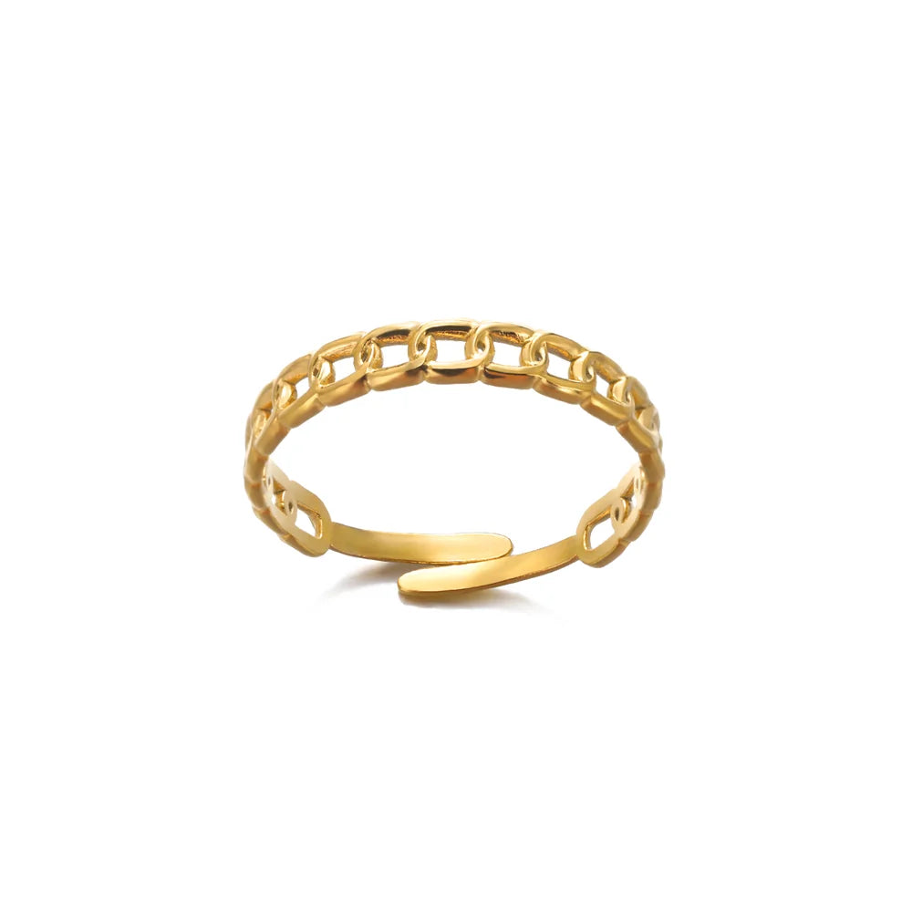 Golden Geometry Open Ring