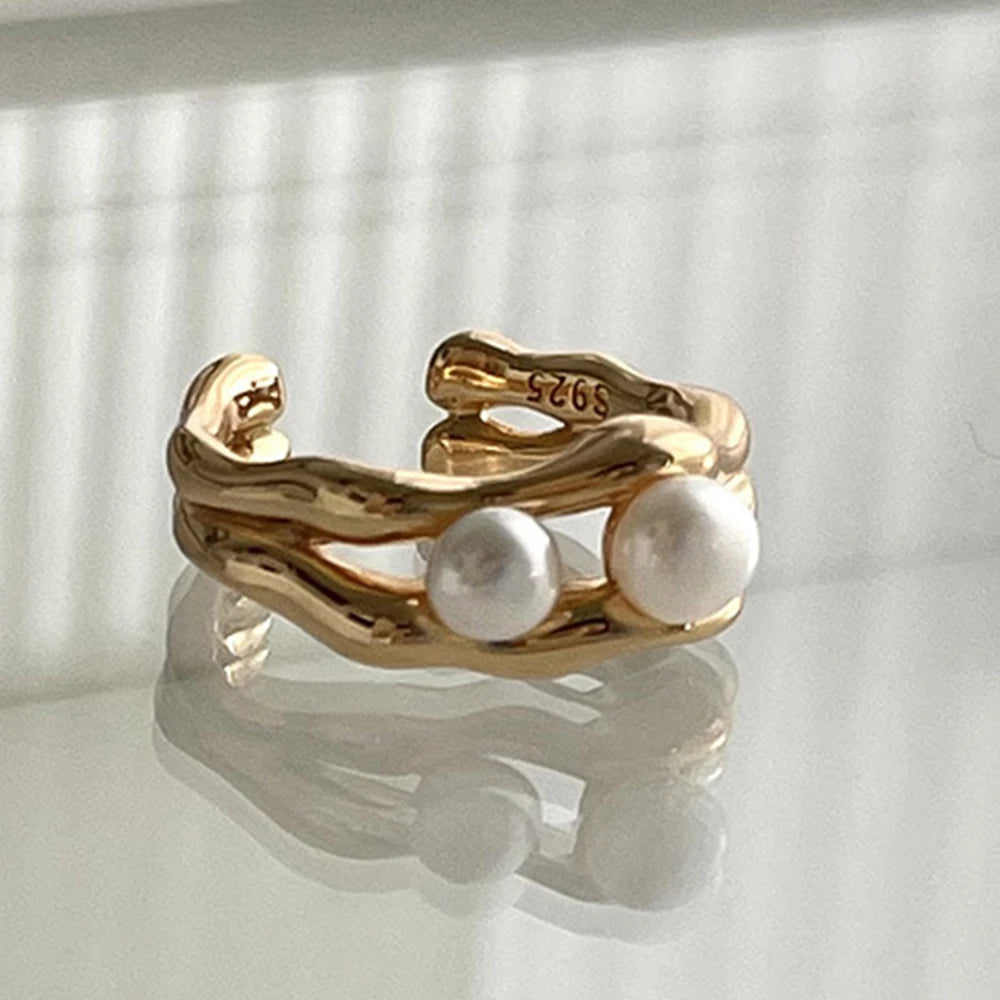 Sterling Silver Pearl Ring