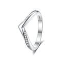 925 Sterling Silver Pavé Heart Ring