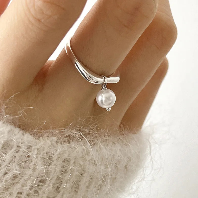 Sterling Silver Pearl Ring