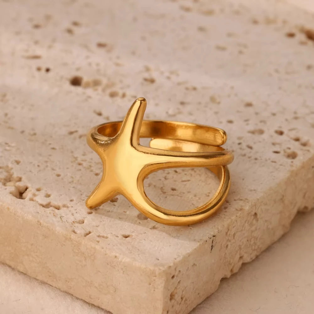 Golden Evil Eye Zircon Ring