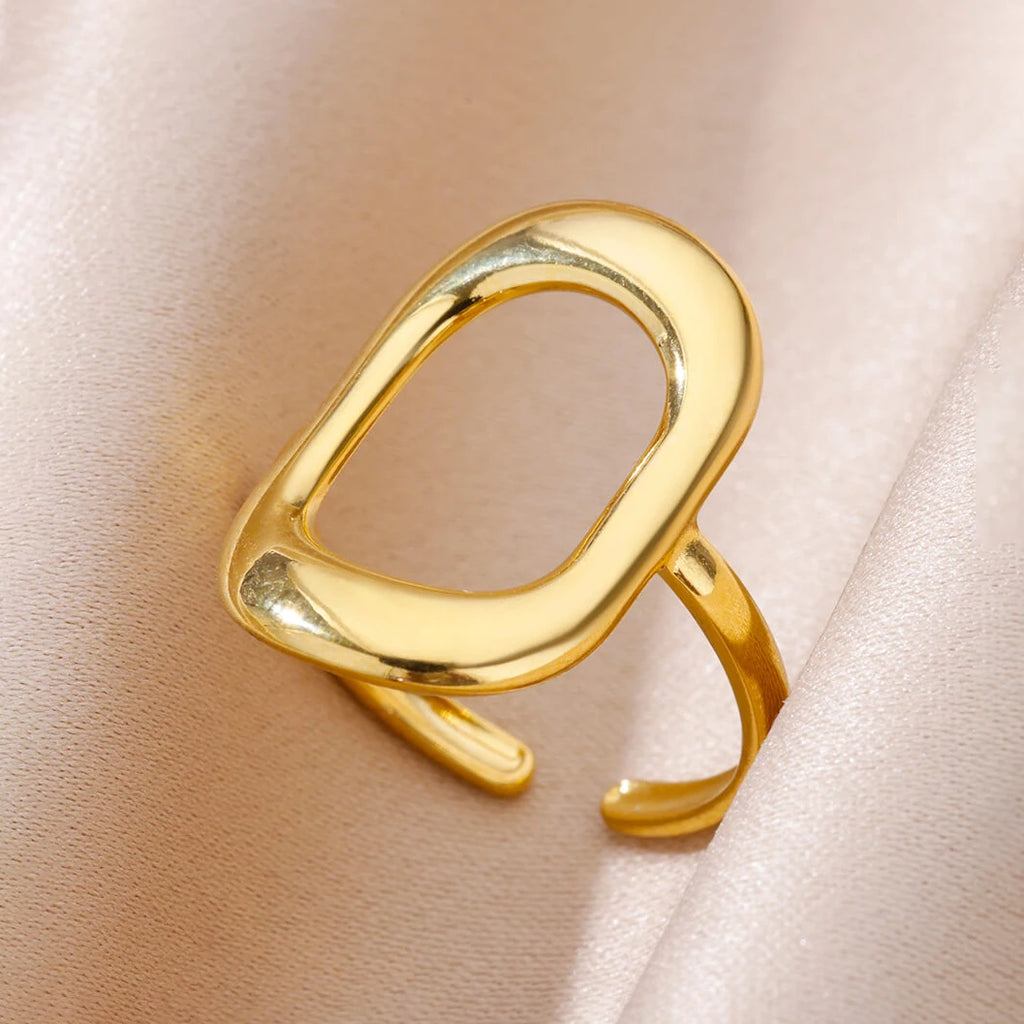 Golden Geometry Open Ring