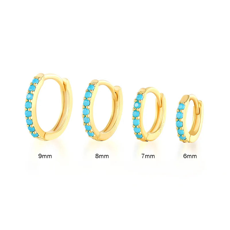 Crystal Zirconia Huggie Earrings