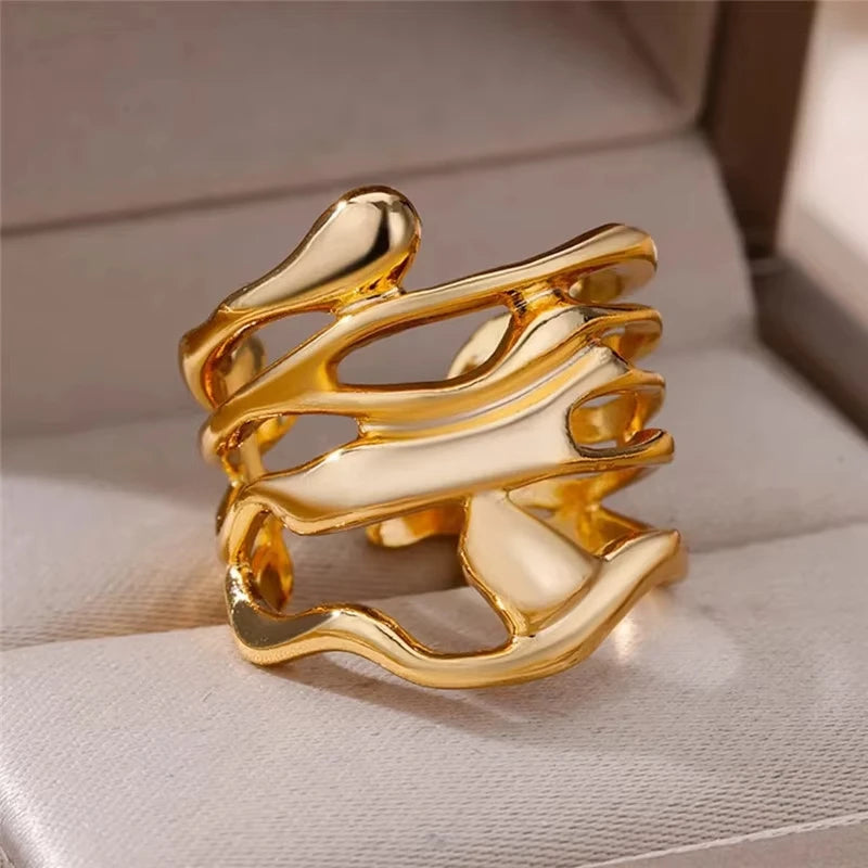 Golden Evil Eye Zircon Ring