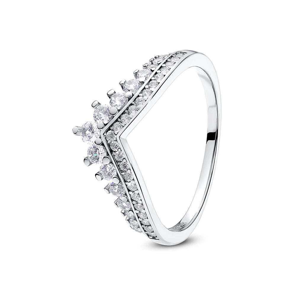 925 Sterling Silver Pavé Heart Ring