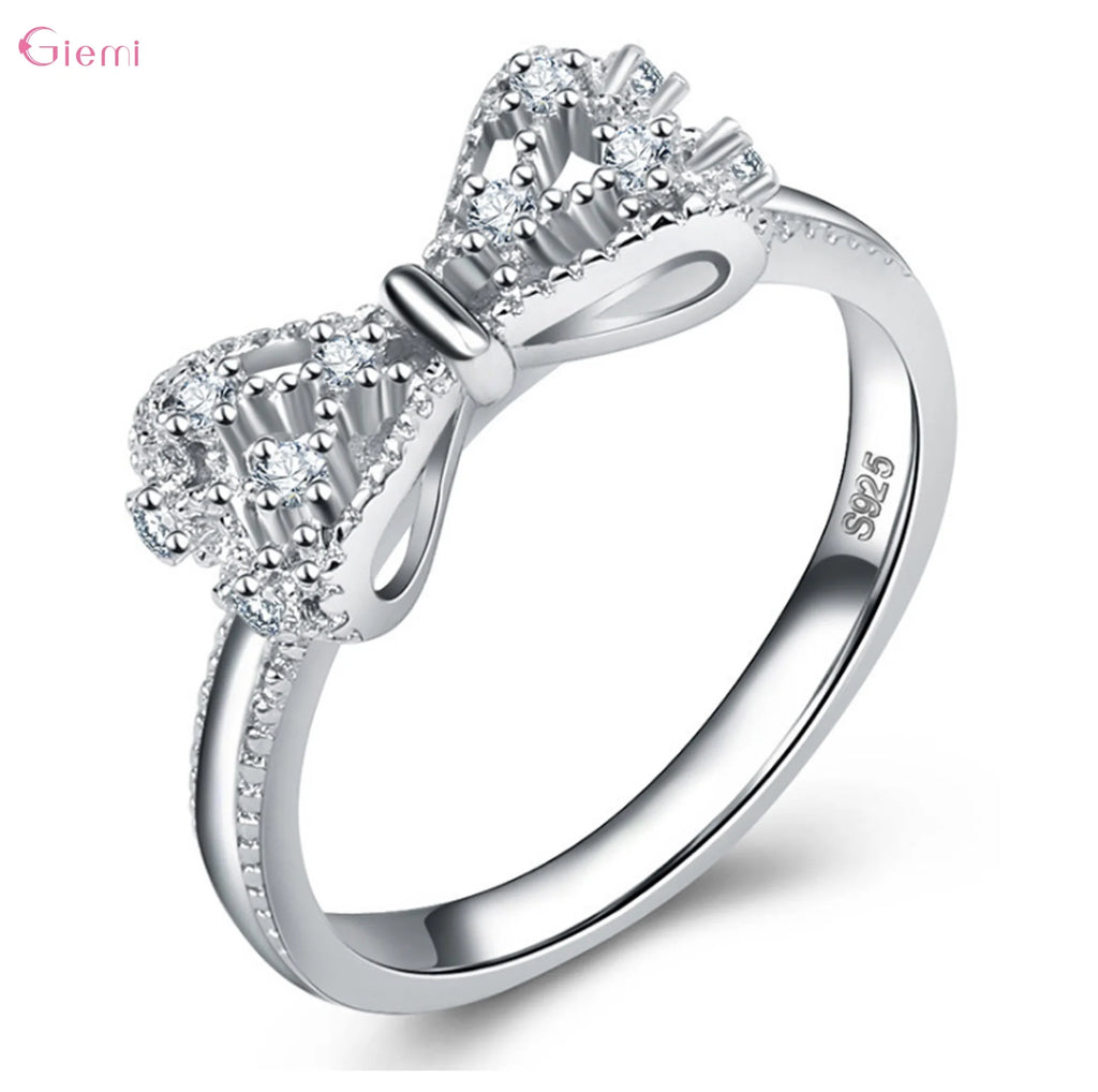 925 Sterling Silver Bow Ring