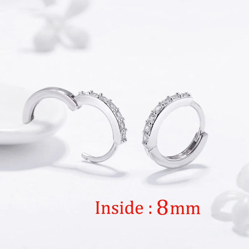 Crystal Zirconia Huggie Earrings