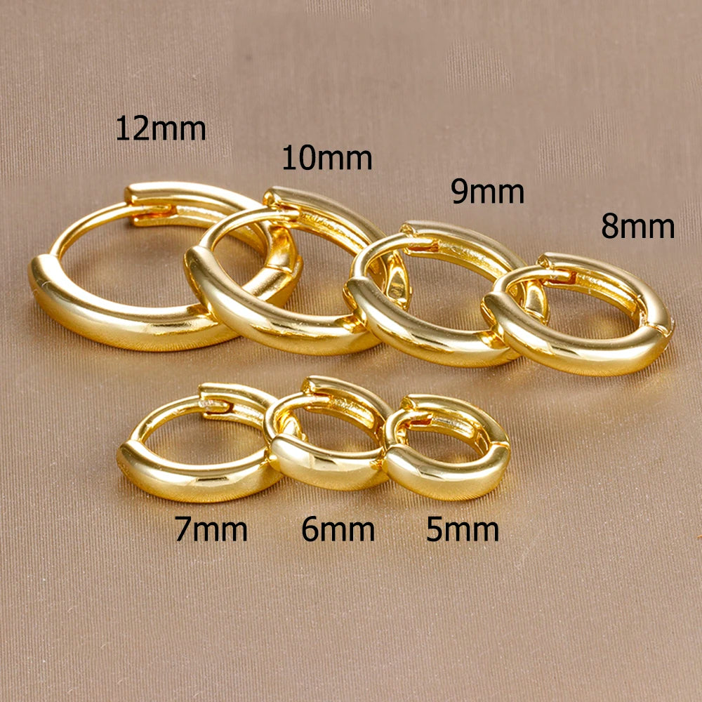 Crystal Zirconia Huggie Earrings