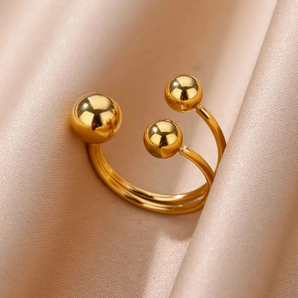 Golden Geometry Open Ring