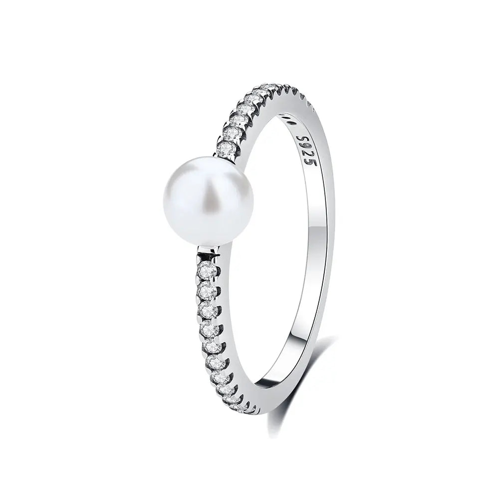 925 Sterling Silver Pavé Heart Ring