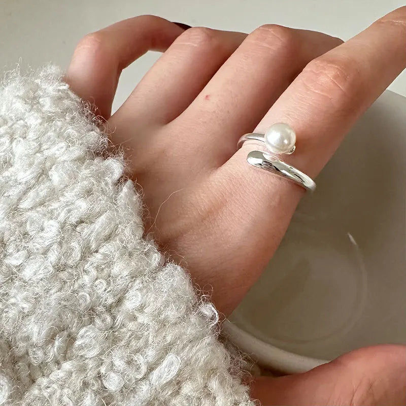 Sterling Silver Pearl Ring