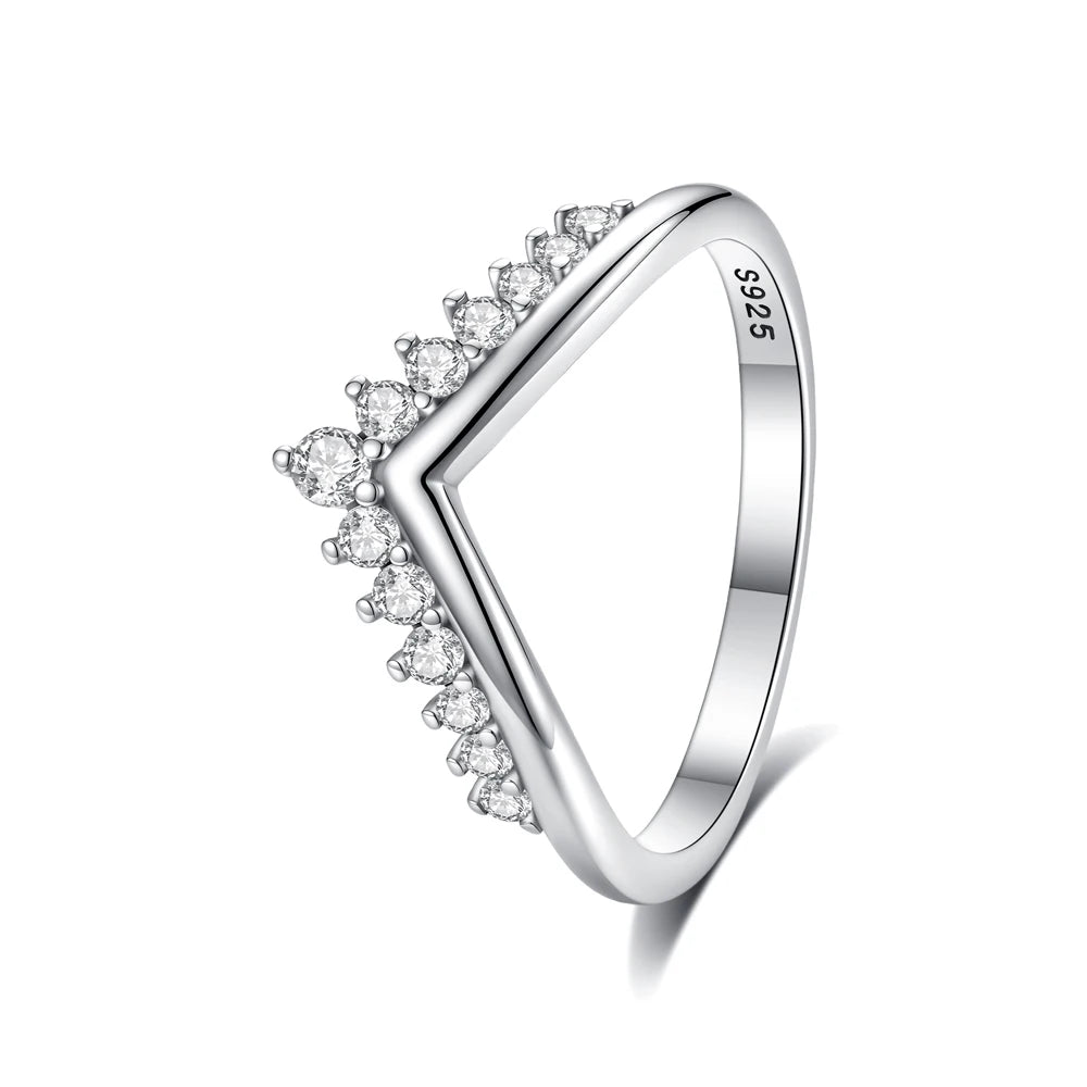 925 Sterling Silver Pavé Heart Ring