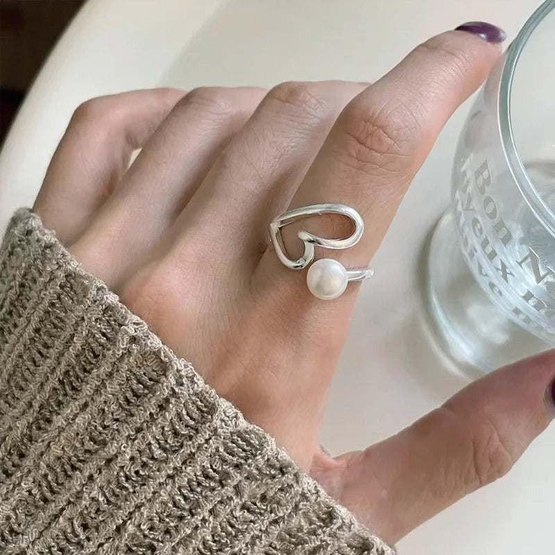 Sterling Silver Pearl Ring