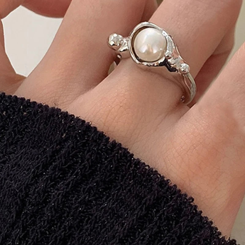 Sterling Silver Pearl Ring