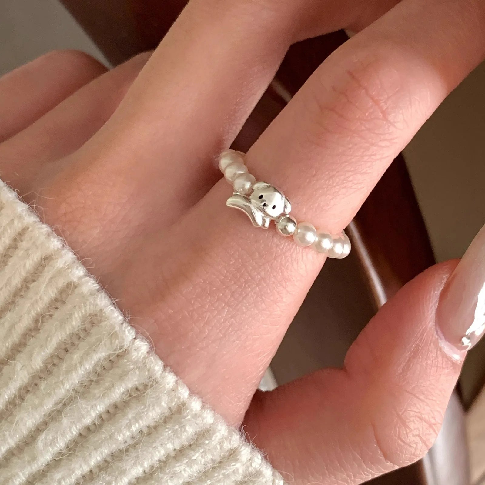 Sterling Silver Pearl Ring