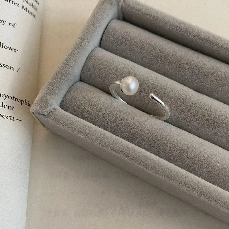 Sterling Silver Pearl Ring
