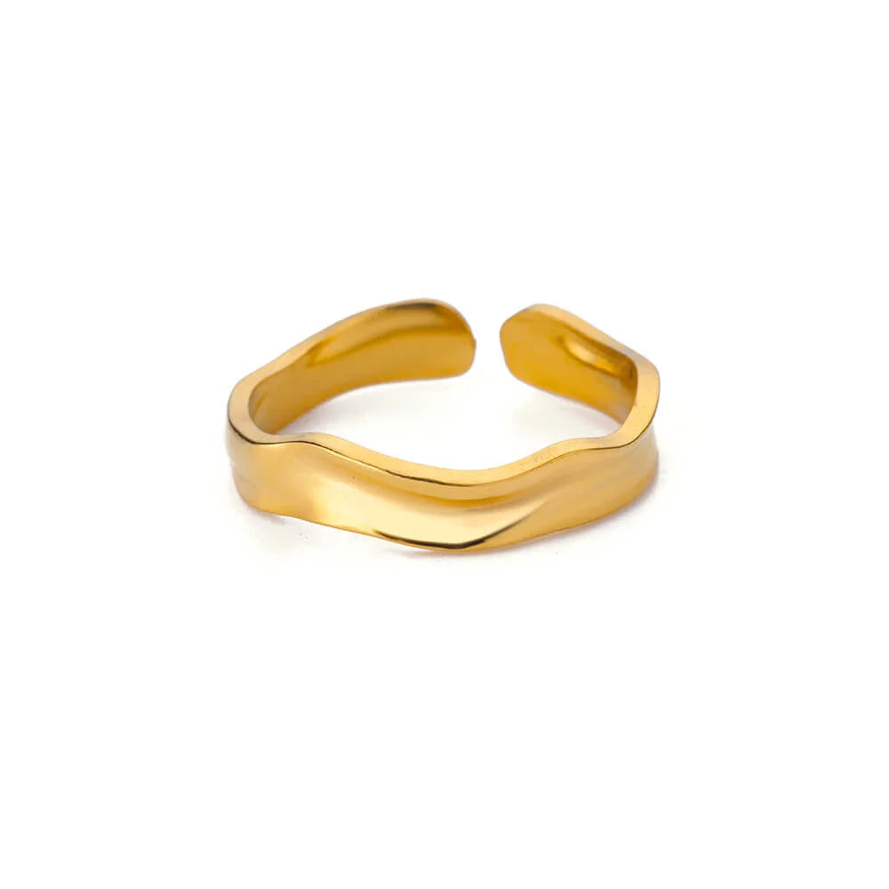 Golden Geometry Open Ring