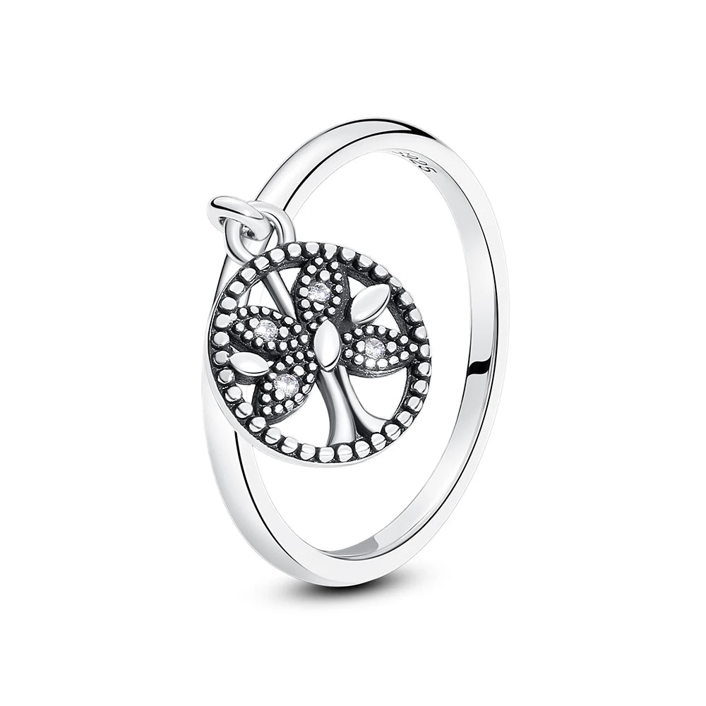 925 Sterling Silver Pavé Heart Ring