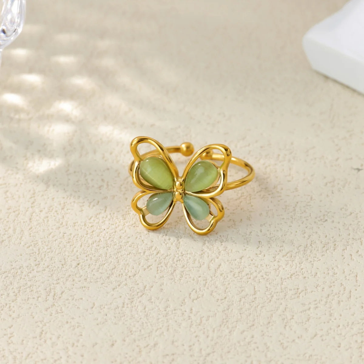 Golden Butterfly Open Ring