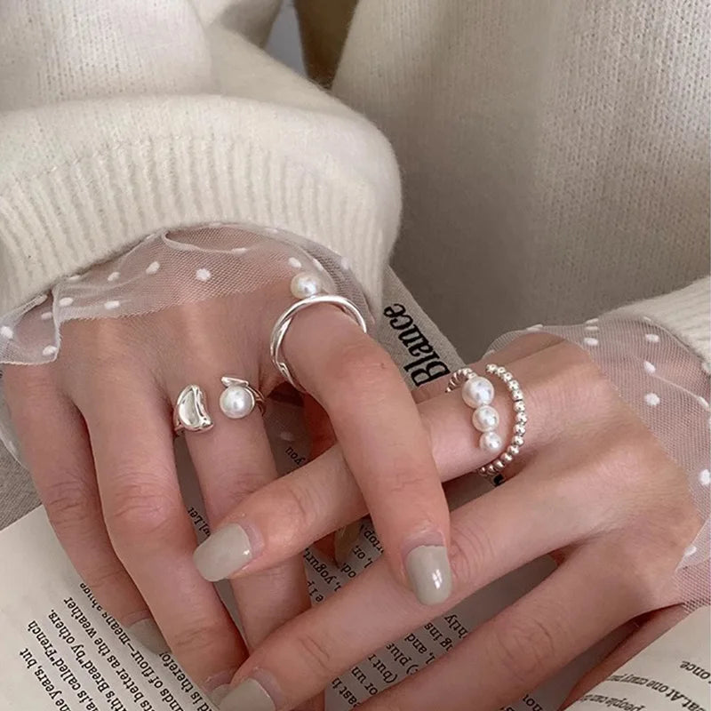 Sterling Silver Pearl Ring