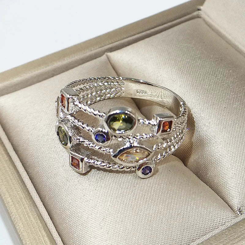 925 Sterling Silver Hollow Ring