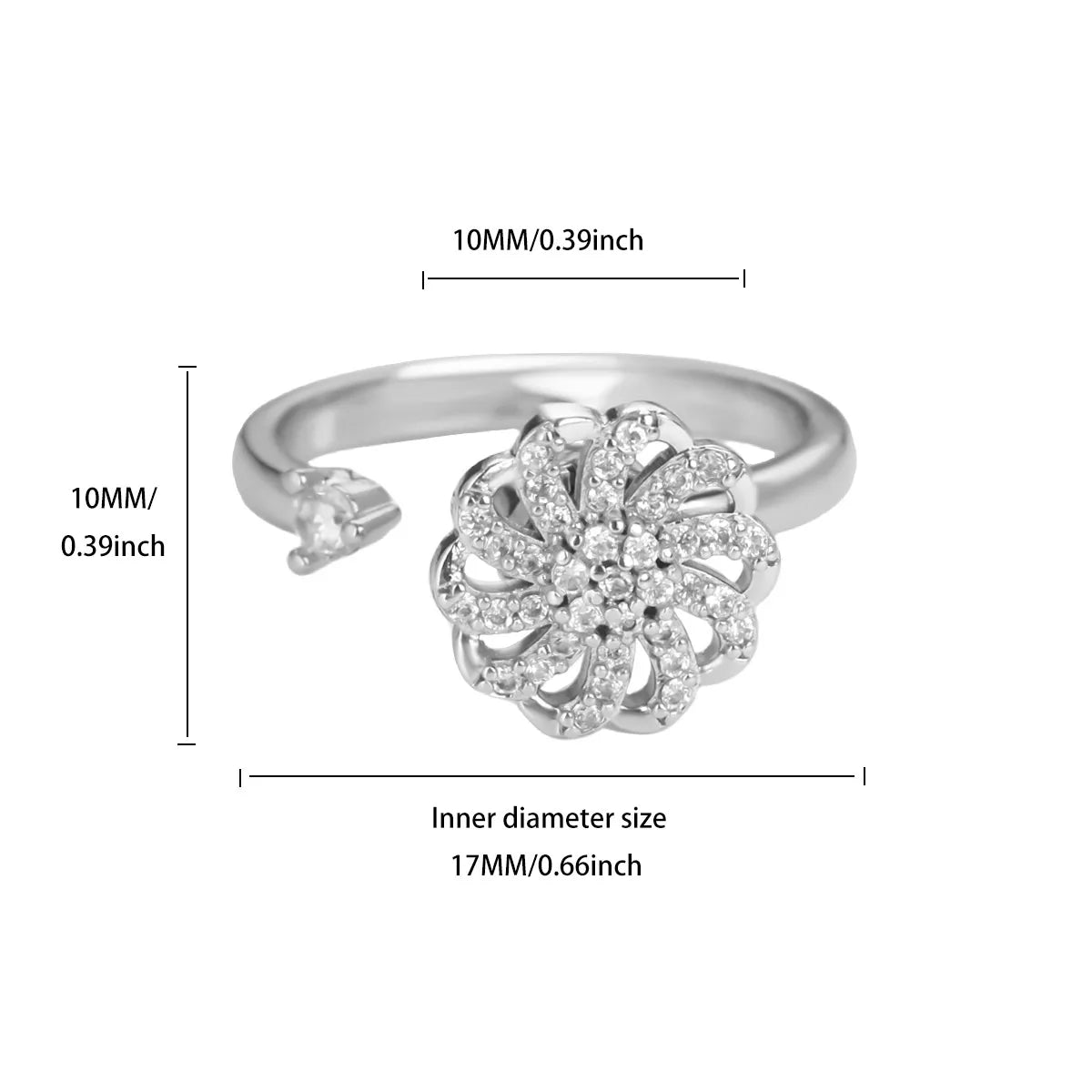 Sunflower Spinner Ring