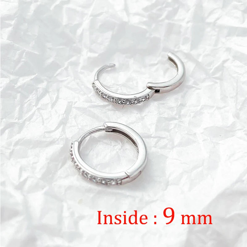 Crystal Zirconia Huggie Earrings