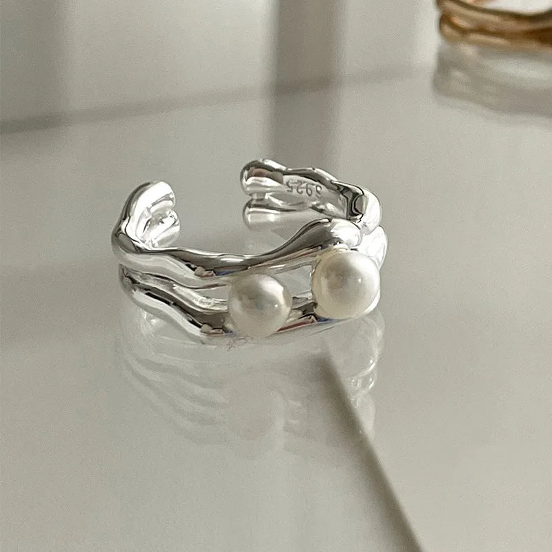 Sterling Silver Pearl Ring