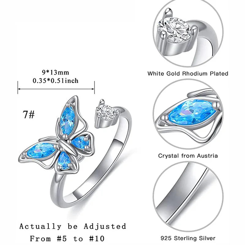 Crystal Bloom Spinner Ring