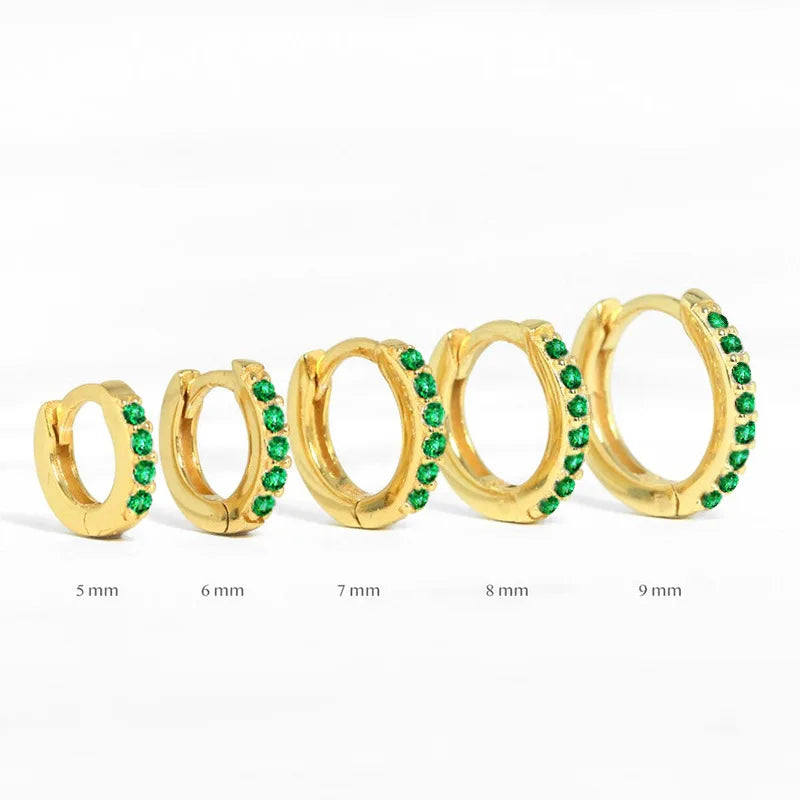 Crystal Zirconia Huggie Earrings