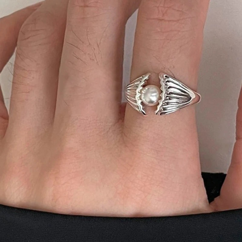 Sterling Silver Pearl Ring