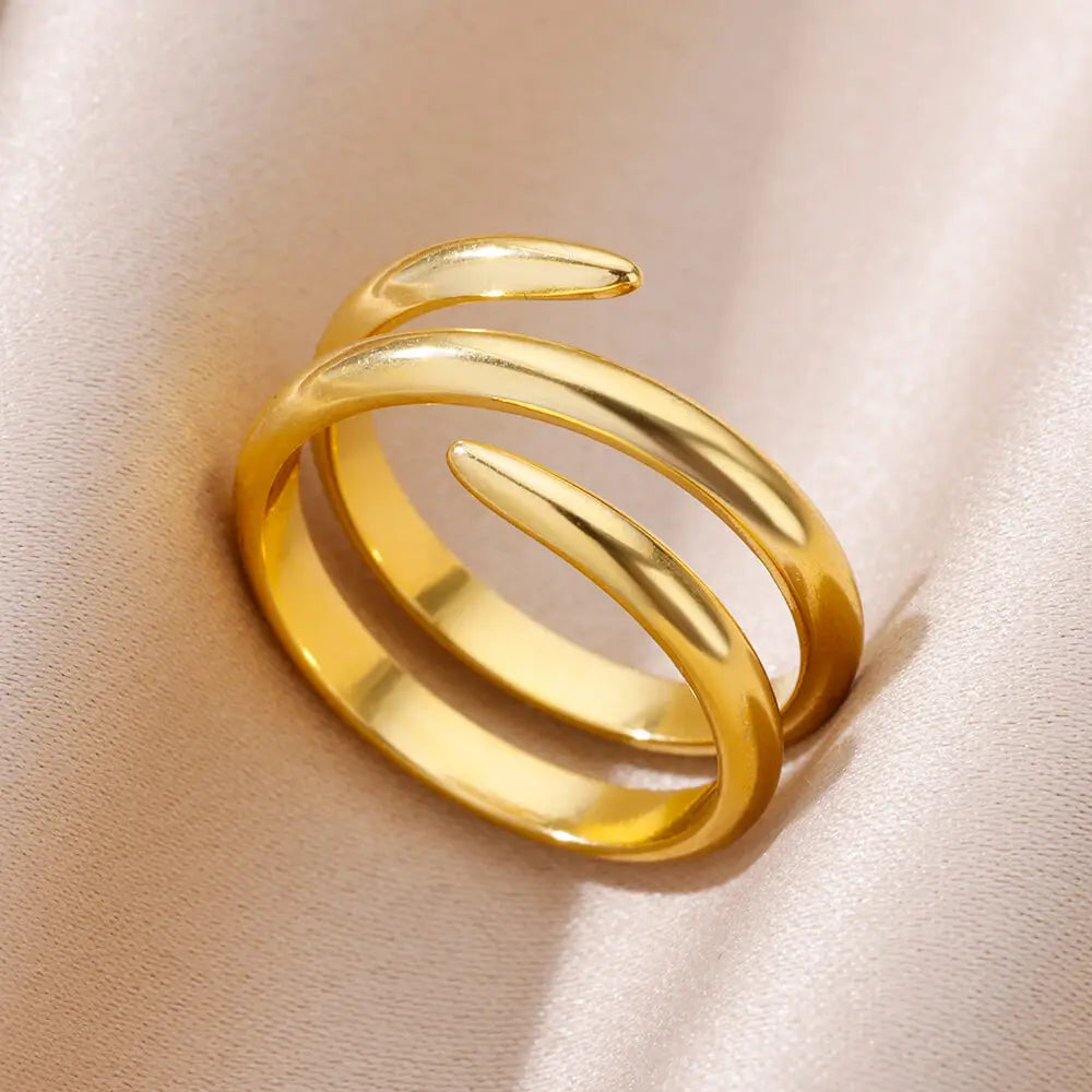 Golden Geometry Open Ring