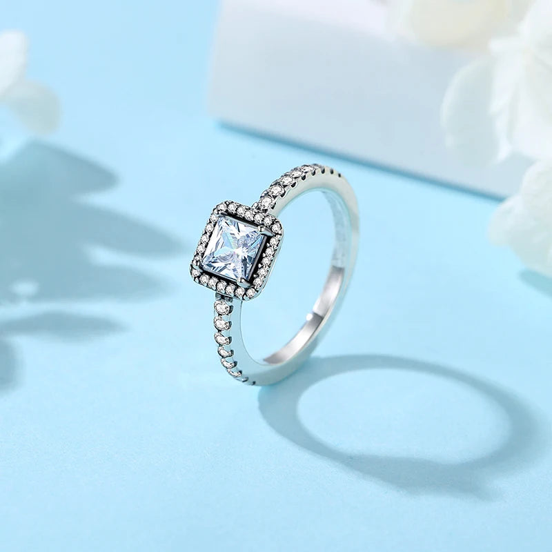 925 Sterling Silver Pavé Heart Ring