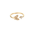 Golden Butterfly Open Ring