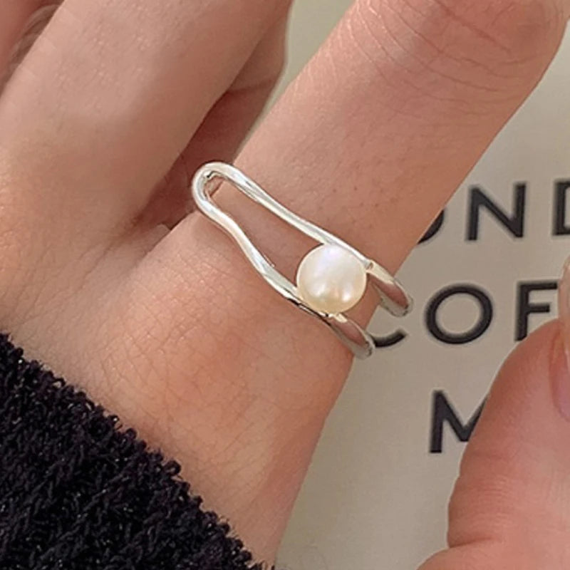 Sterling Silver Pearl Ring
