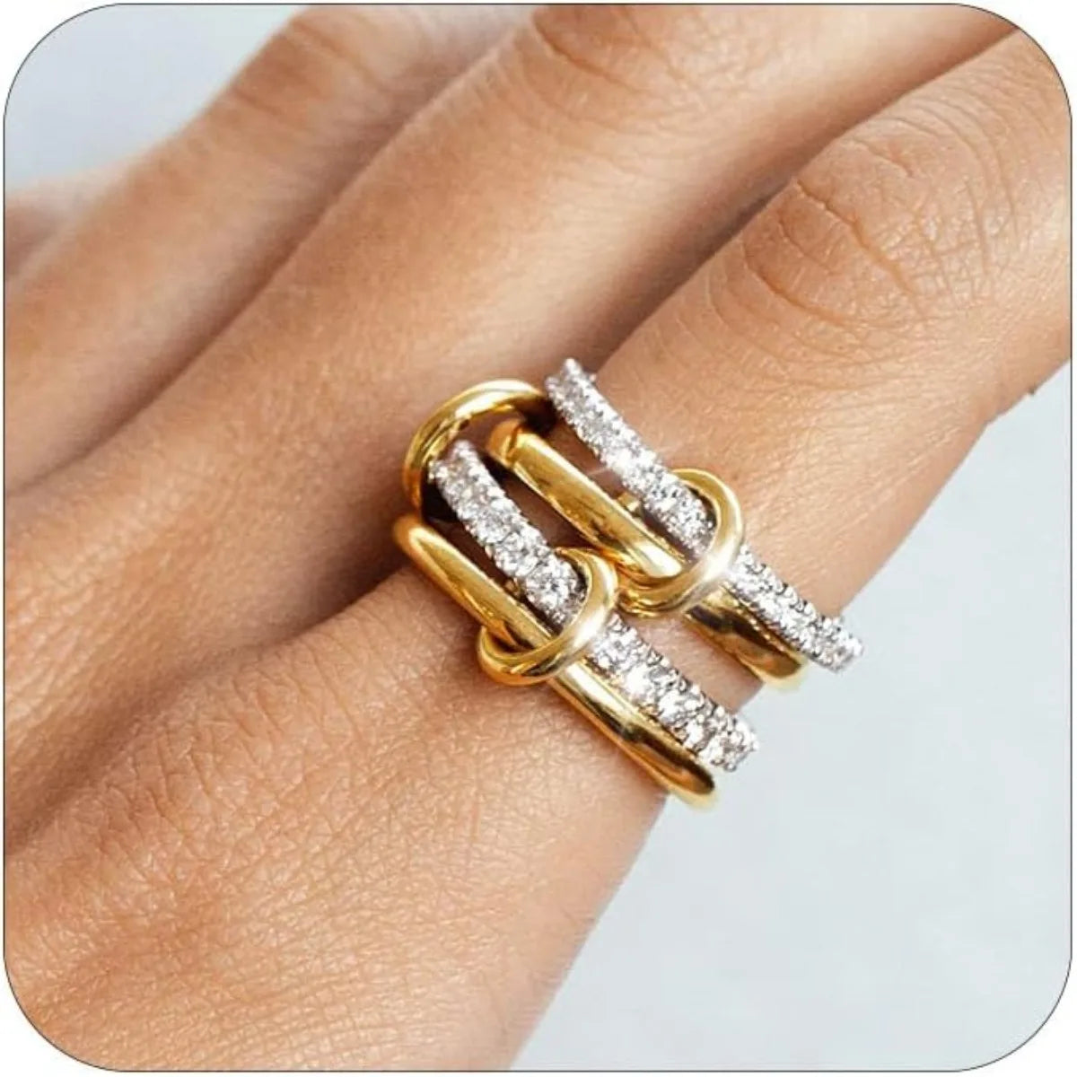 Dual Tone Stack Ring