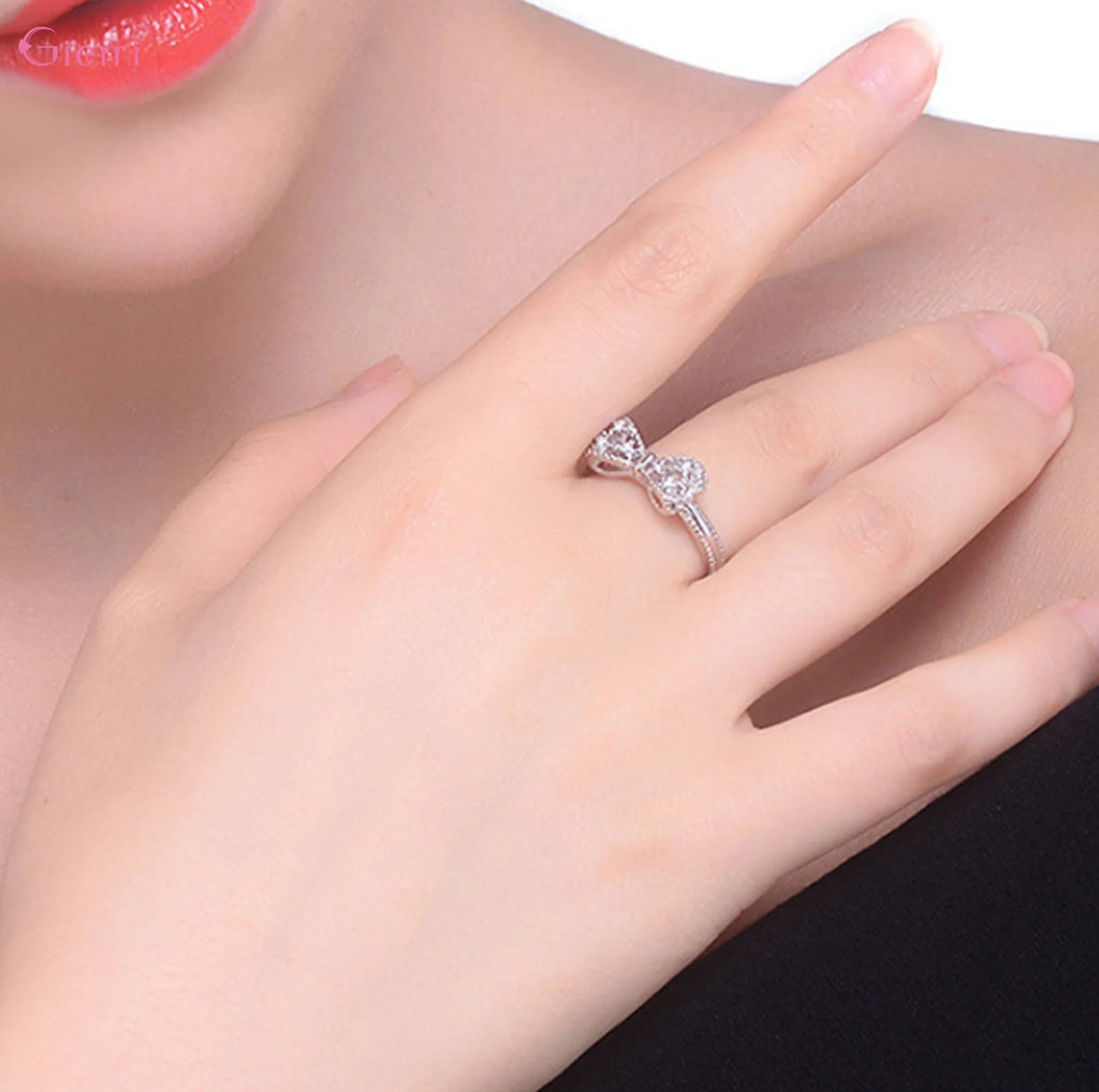 925 Sterling Silver Bow Ring