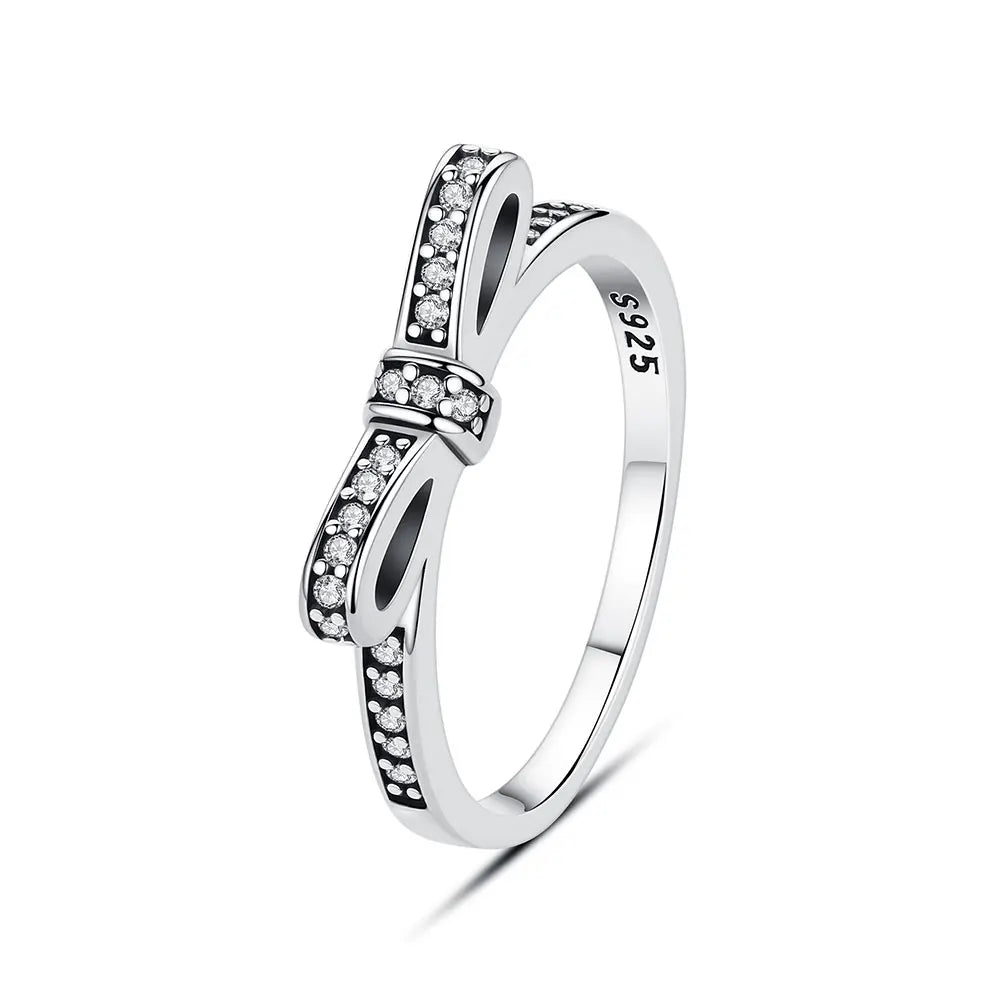 925 Sterling Silver Pavé Heart Ring