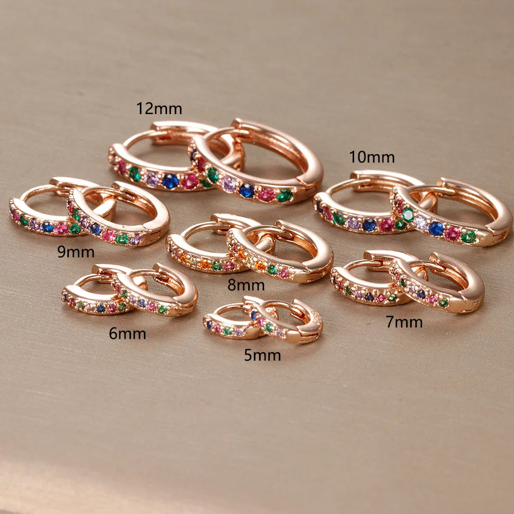Crystal Zirconia Huggie Earrings