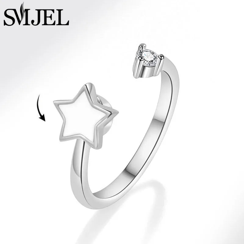 Crystal Bloom Spinner Ring