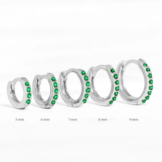 Crystal Zirconia Huggie Earrings