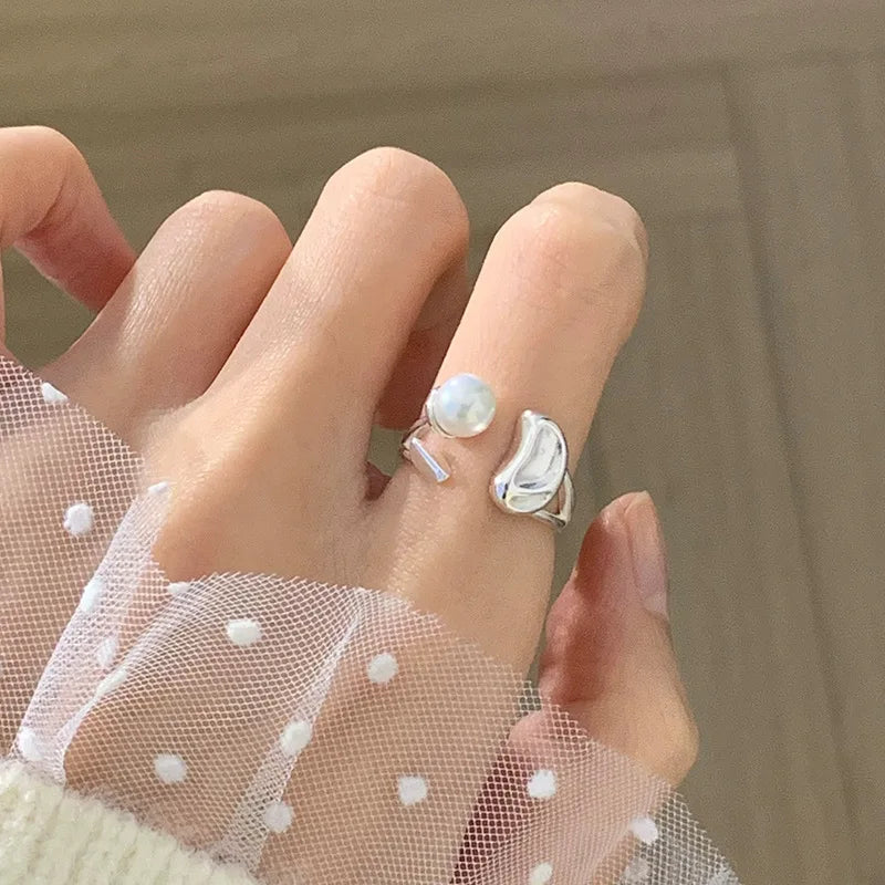 Sterling Silver Pearl Ring