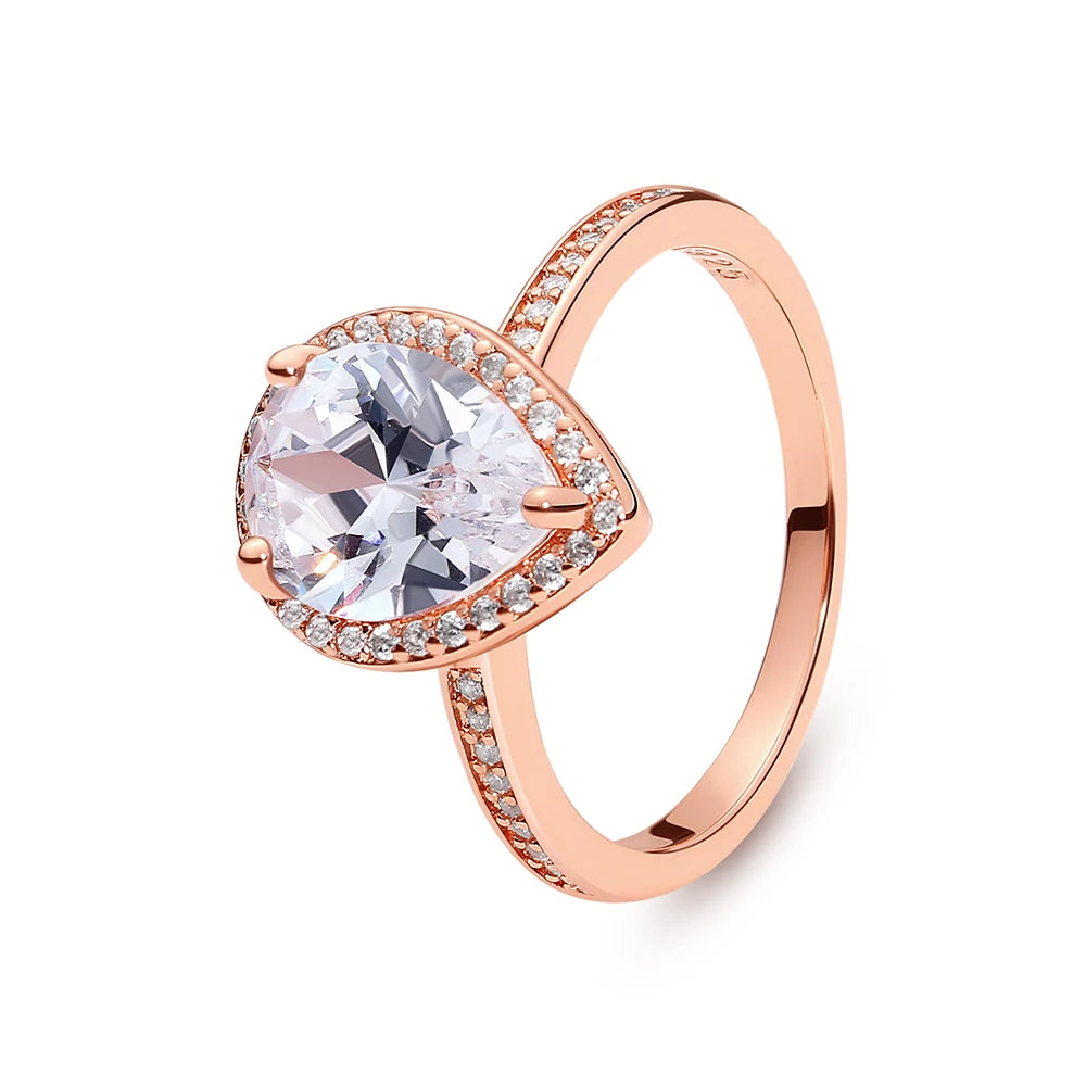 925 Sterling Silver Pavé Heart Ring