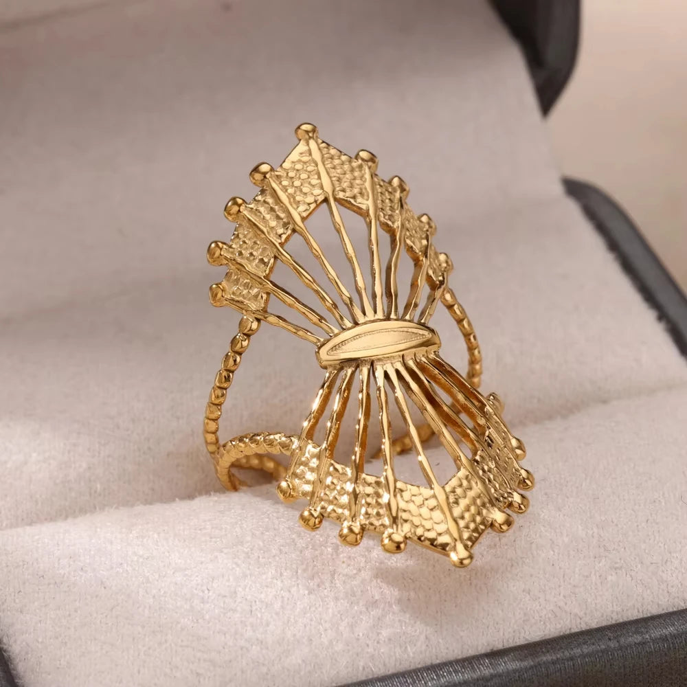 Golden Evil Eye Zircon Ring